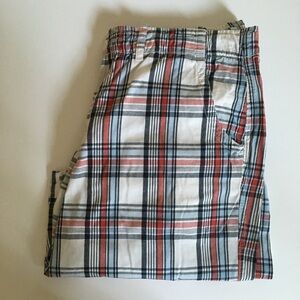 Red Camel Men's Plaid Shorts - Red, Blue, and White